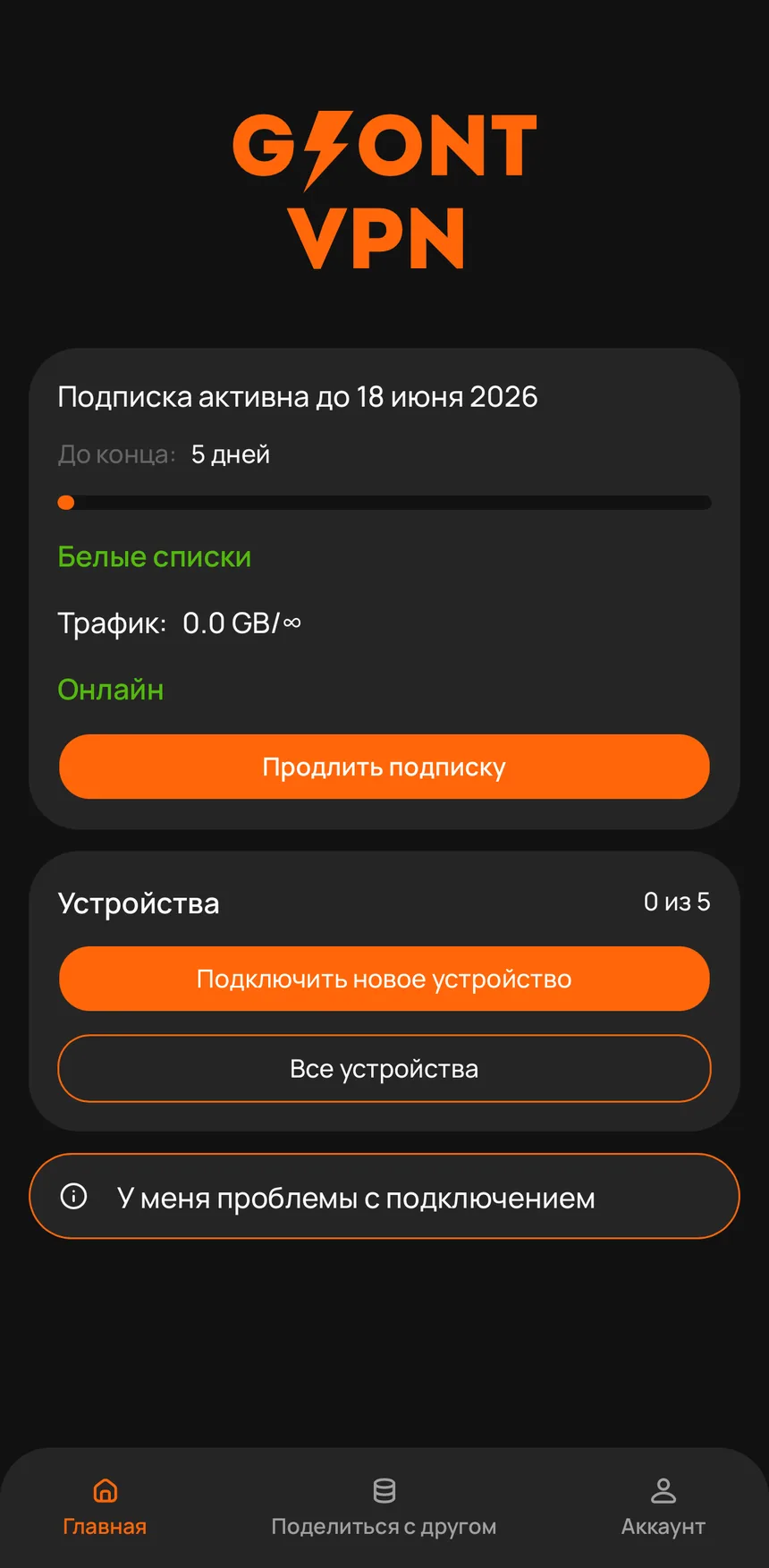 Личный кабинет GiontVPS